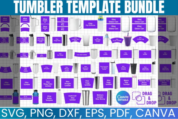 Download Tumbler Canva Editable Template Bundle - Premium Resources