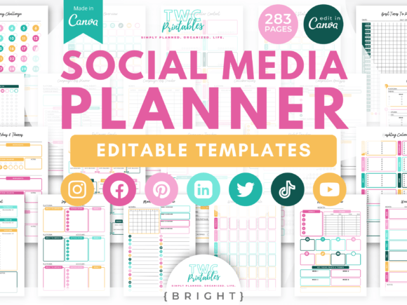 Download Social Media Planner Canva Templates - Templates Collection