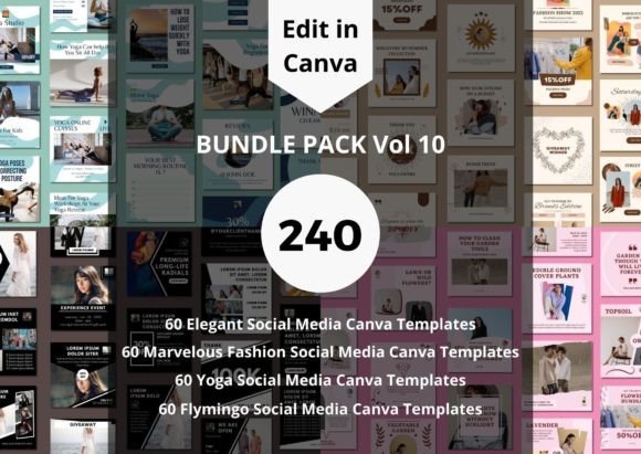 Download 240 Social Media Canva Templates Bundles - Templates Collection