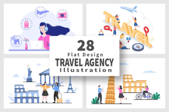 Download 28 Travel Agency Around the World Vector - Travel agency Collection